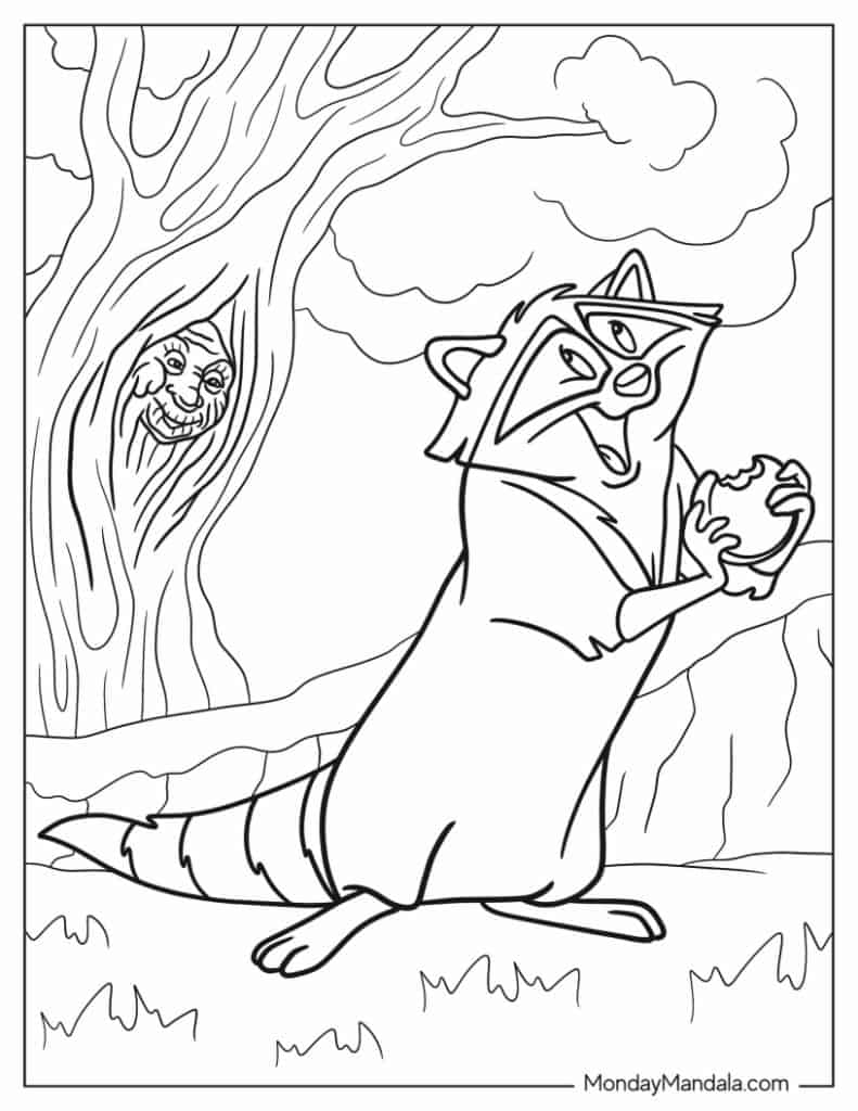 Pocahontas coloring pages free pdf printables