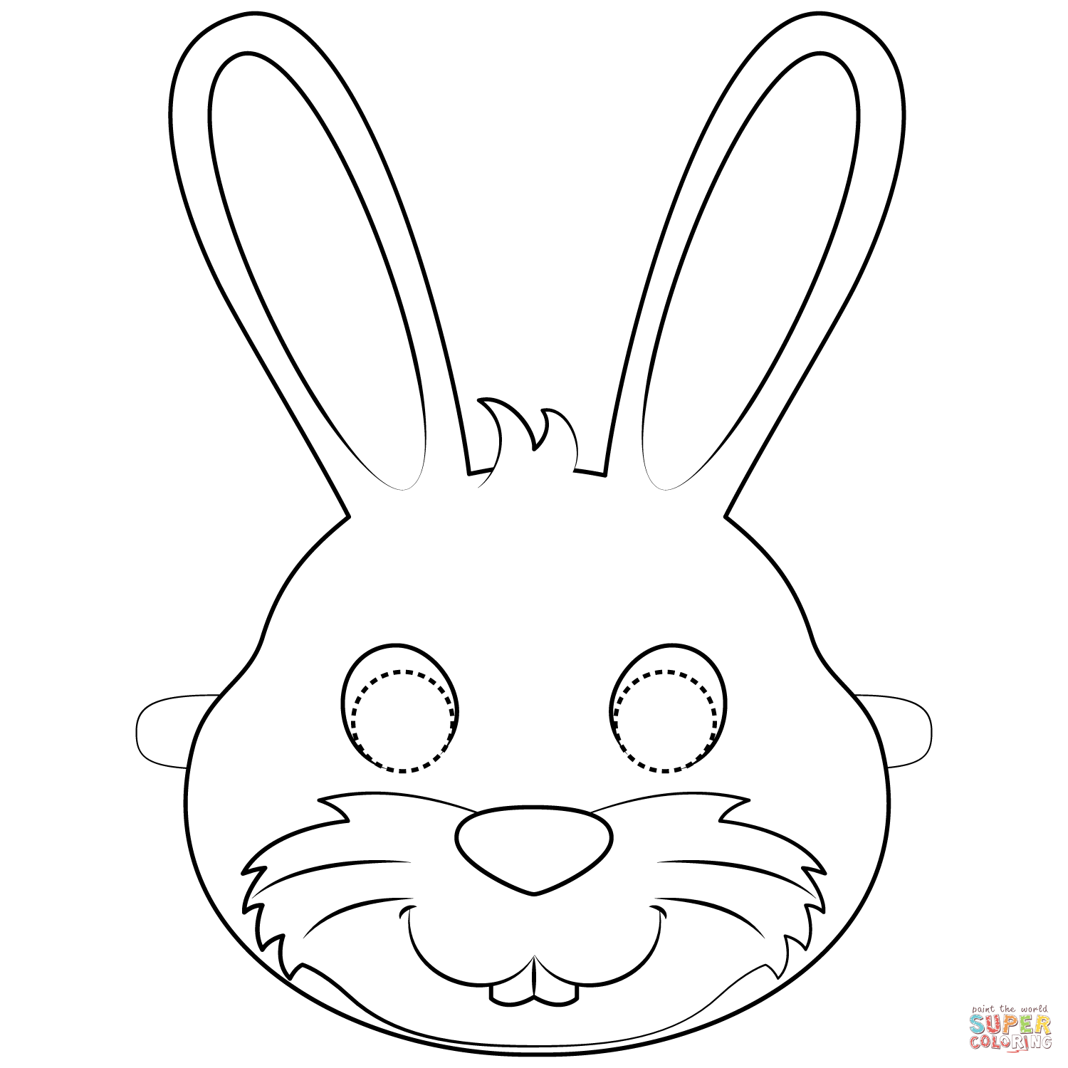 Rabbit mask coloring page free printable coloring pages coloring pages printable coloring masks free printable coloring pages