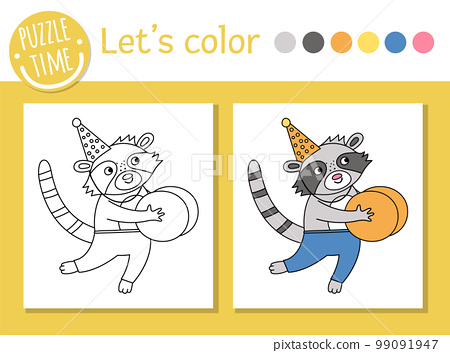 Birthday coloring page for children funny