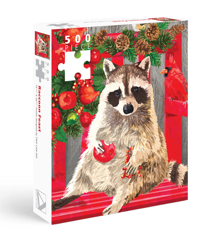 Red handed raccoon puzzle