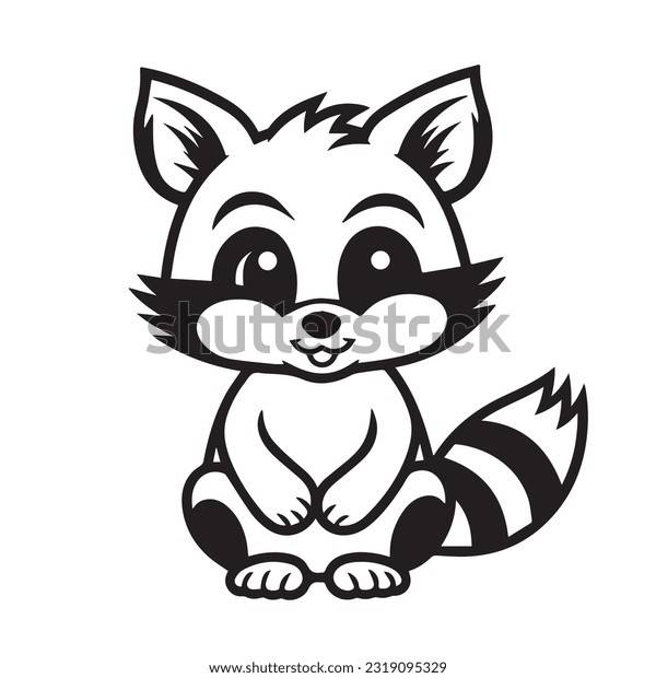 Raccoon coloring page images stock photos d objects vectors