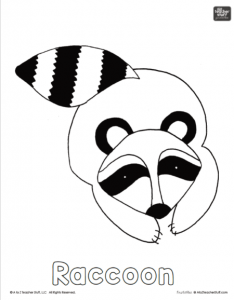 Raccoon printable coloring pages or patterns a to z teacher stuff printable pages and worksheets
