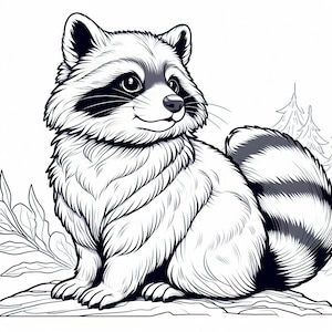 Raccoon coloring page