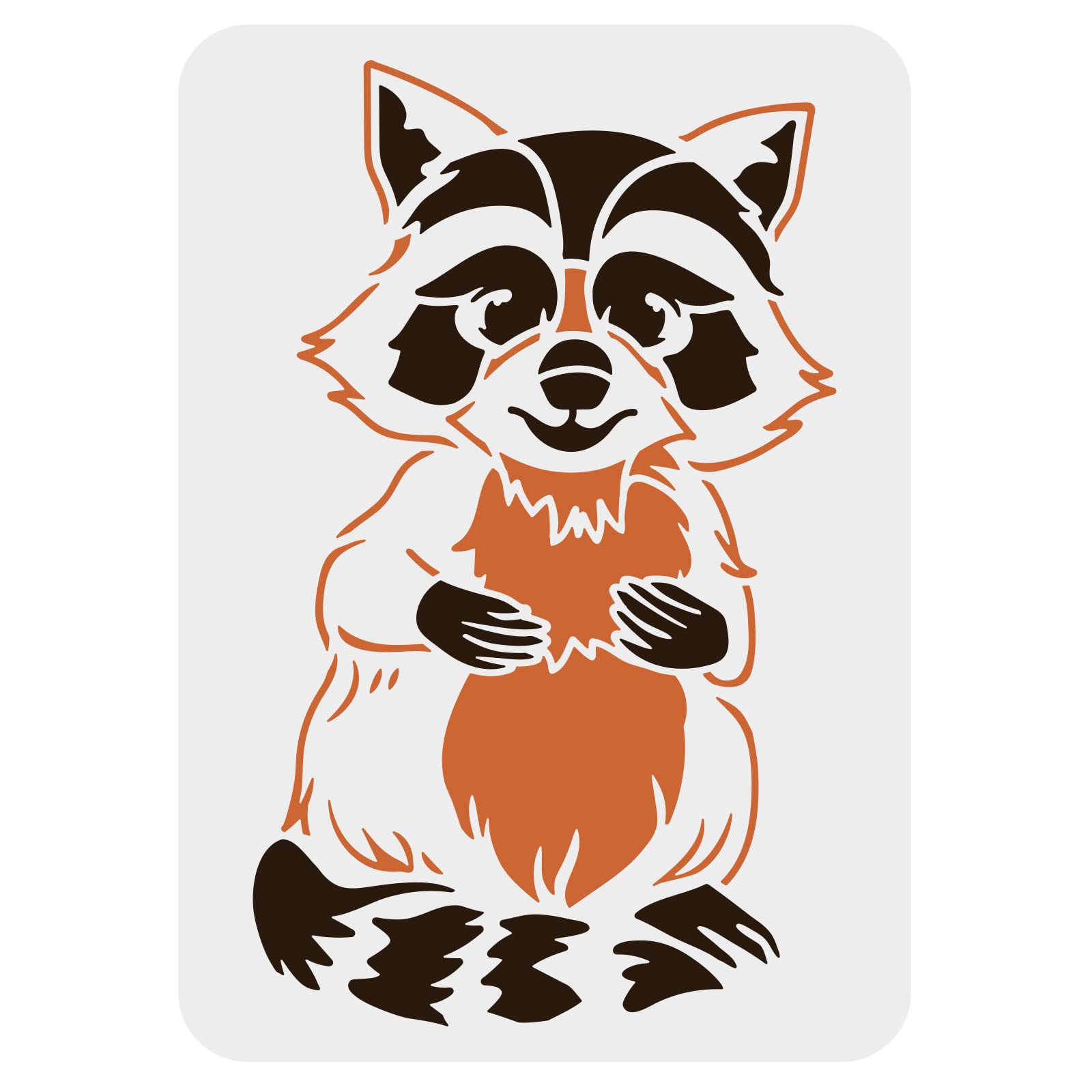 Fingerinspire raccoon painting stencil xinch reusable raccoon drawing template diy craft raccoon pattern drawing stencil animal theme stencil for painting on wall wood furniture arts crafts