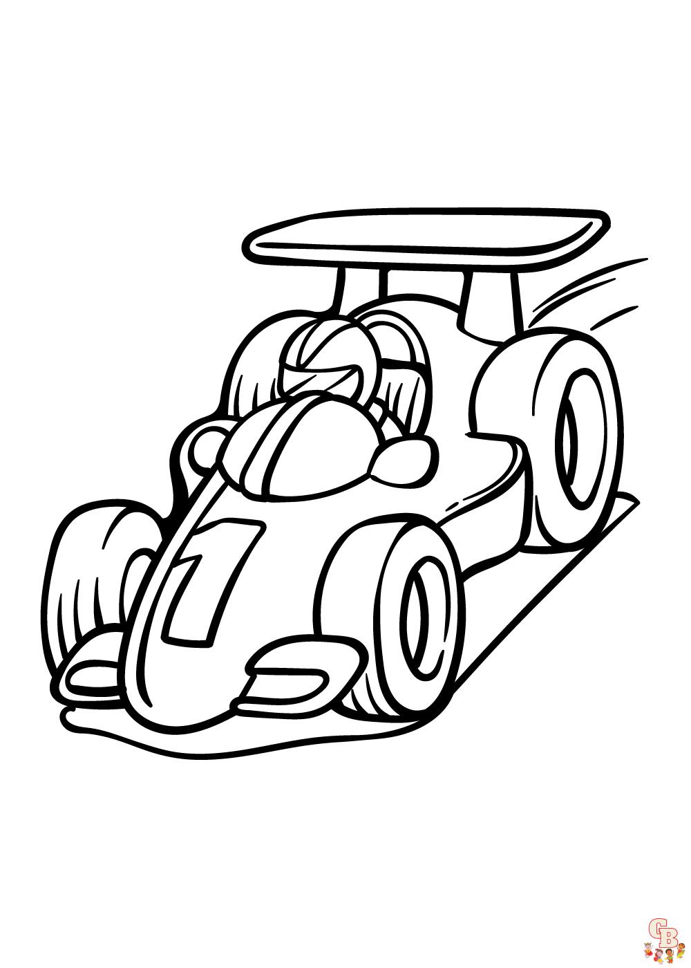 Race car coloring pages