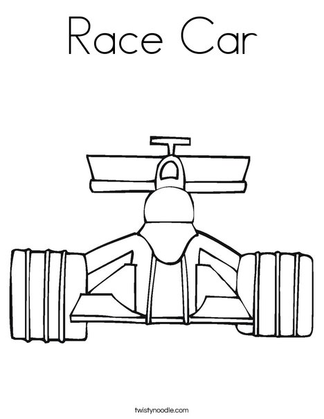 Race car coloring page