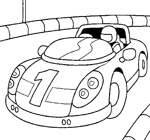 Race car coloring page