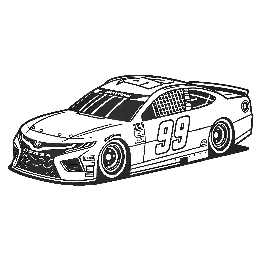 Color zoom race car coloring book for kids