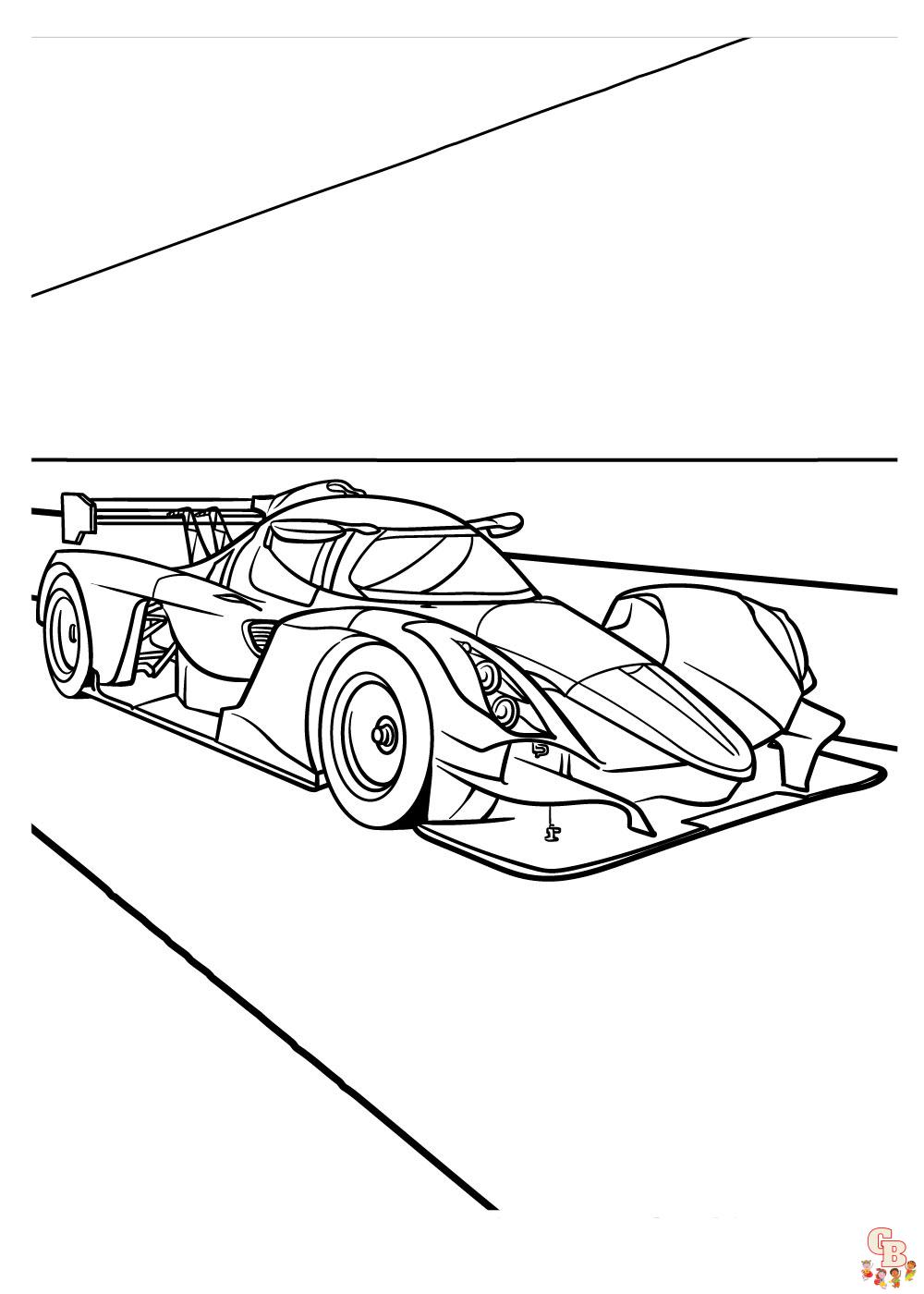 Race car coloring pages