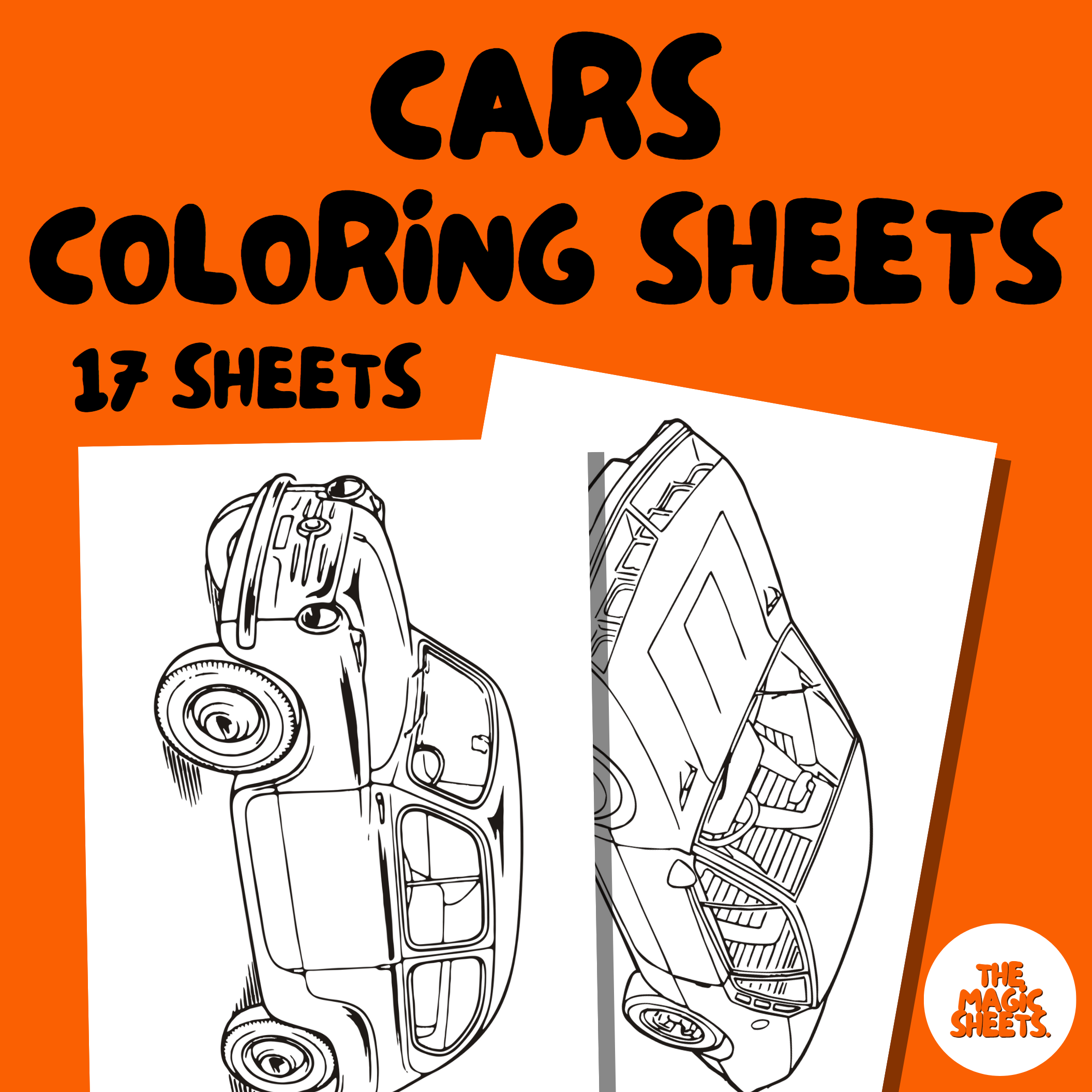 Cars coloring sheets for kids made by teachers