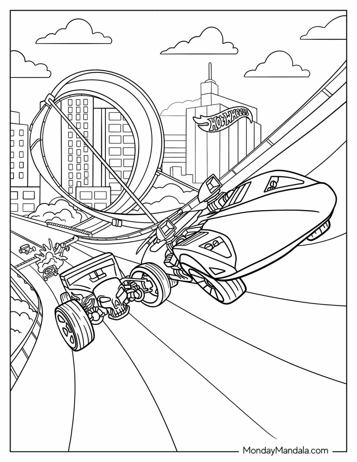 Hot wheels coloring pages free pdf printables