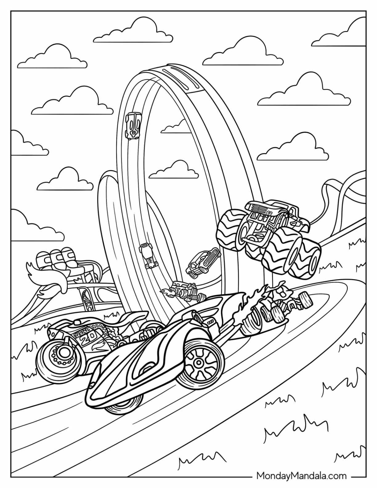 Hot wheels coloring pages free pdf printables