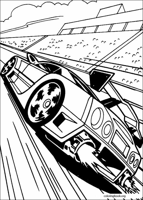 Hot wheels coloring page