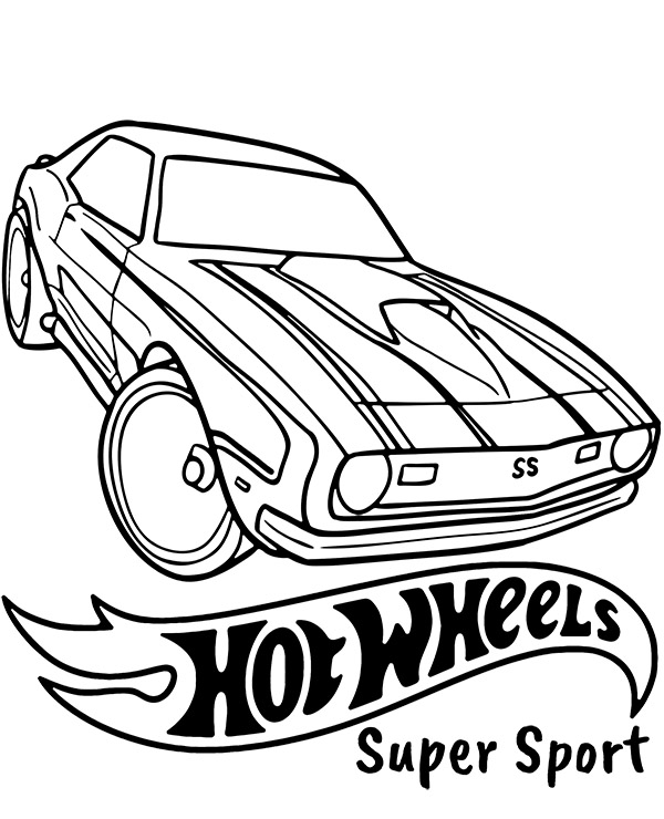 Super sport coloring page hot wheels