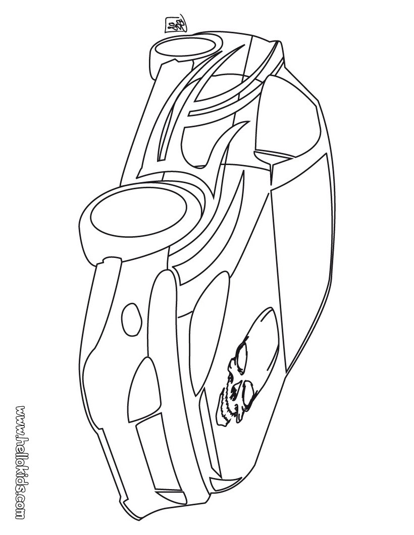 Racing car coloring pages