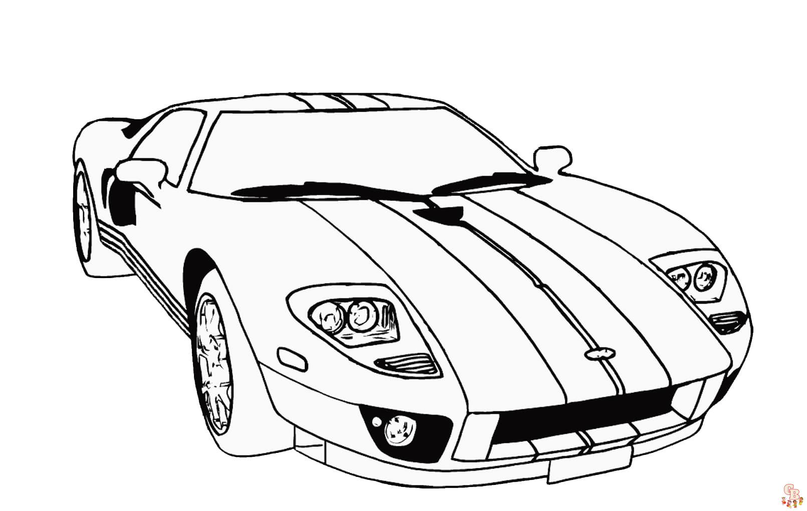 Racing car coloring pages