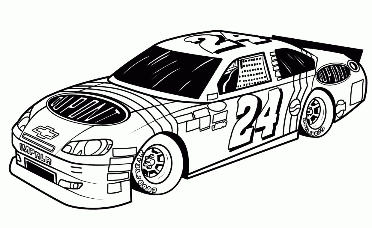 Race car coloring pages