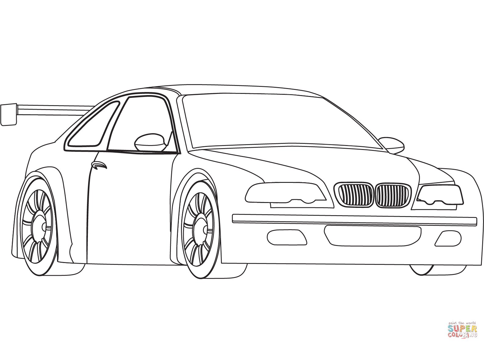 Bmw race car coloring page free printable coloring pages