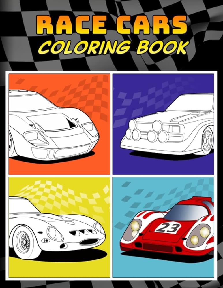 Race rs coloring book a collection of cool sports rs superrs and fast road rs relaxation coloring pages for kids adults boys and r lovers derrick lance books
