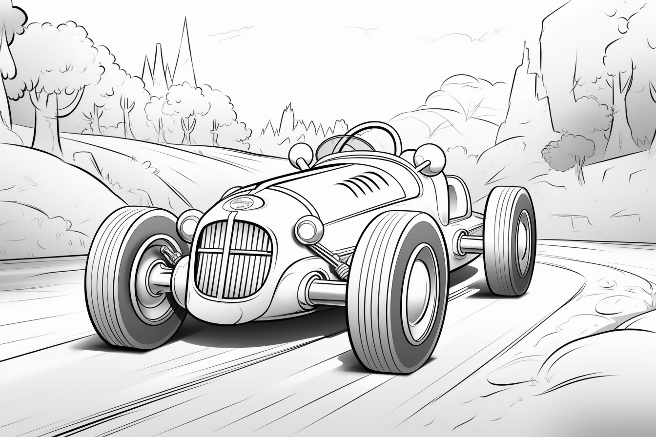 Racing car coloring books for children coloring pages