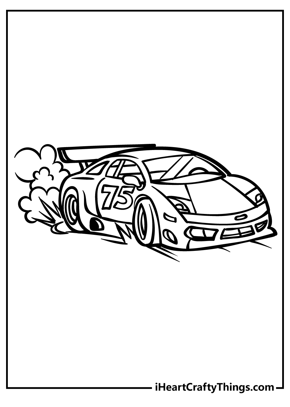 Race car coloring pages free printables