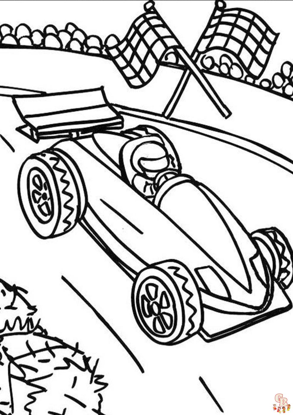 Race car coloring pages