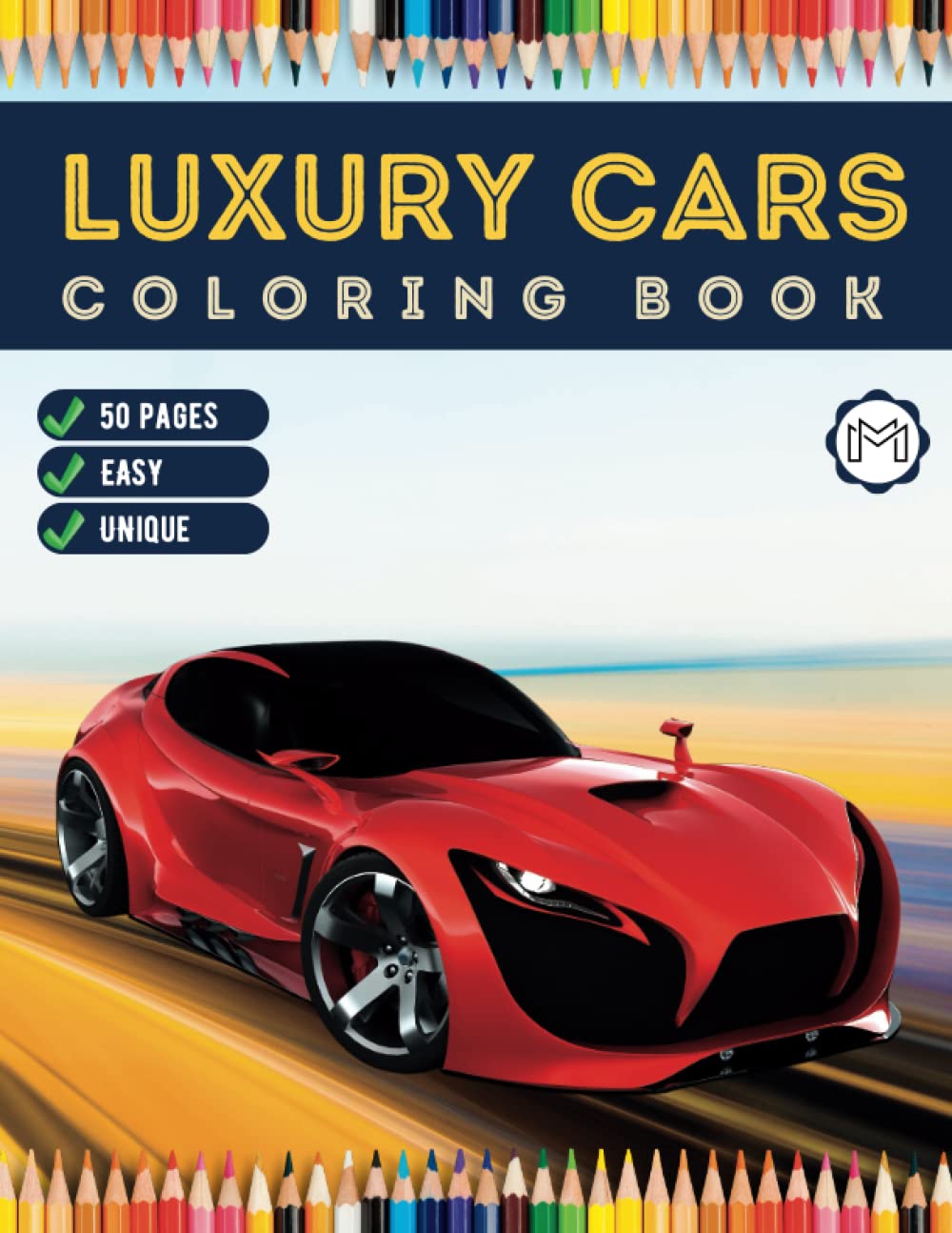 Exotic luxury cars race car coloring book dream luxury for men women k â mode art design