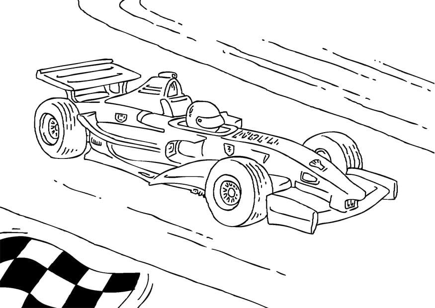 Coloring page formula race car