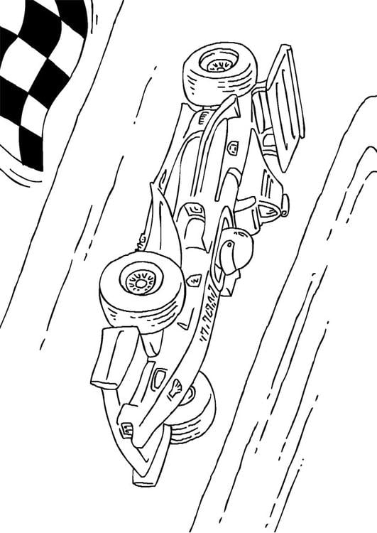 Coloring page formula race car