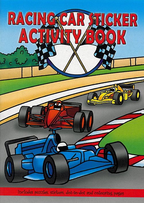 Racing car sticker activity book