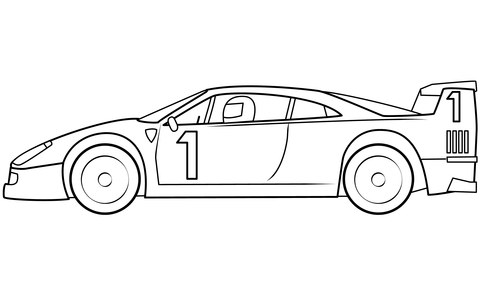 Race car coloring page free printable coloring pages