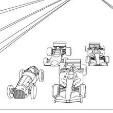 Formula one racing cars coloring pages