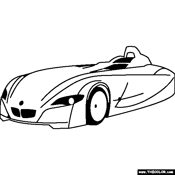 Supercars and prototype cars online coloring pages