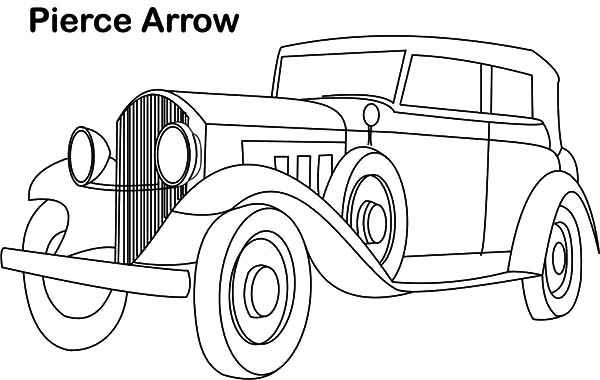 Pierce arrow classic car coloring pages