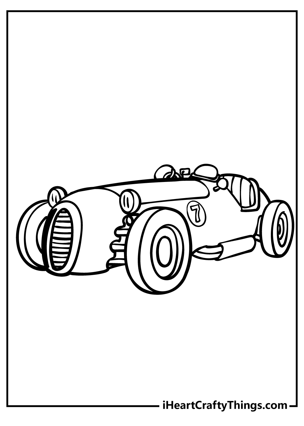 Race car coloring pages free printables