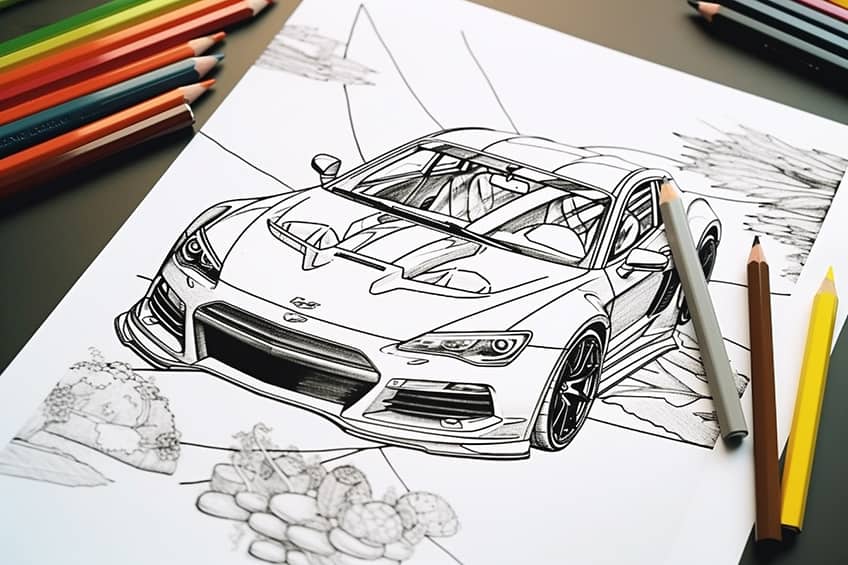 Race car coloring pages