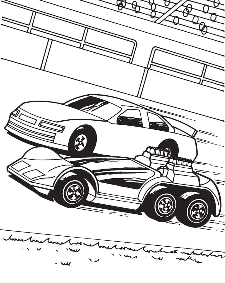 Cool race cars coloring page