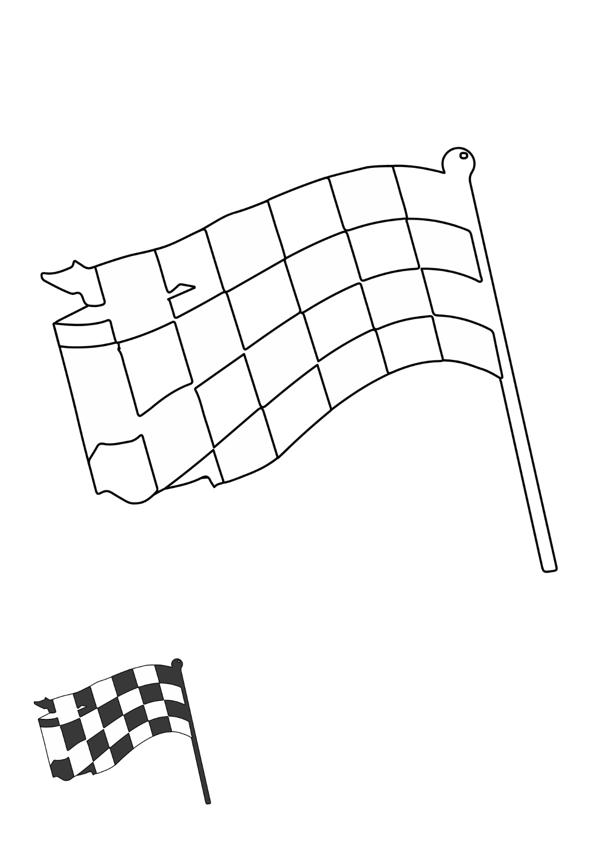 Free checkered flag coloring page s examples