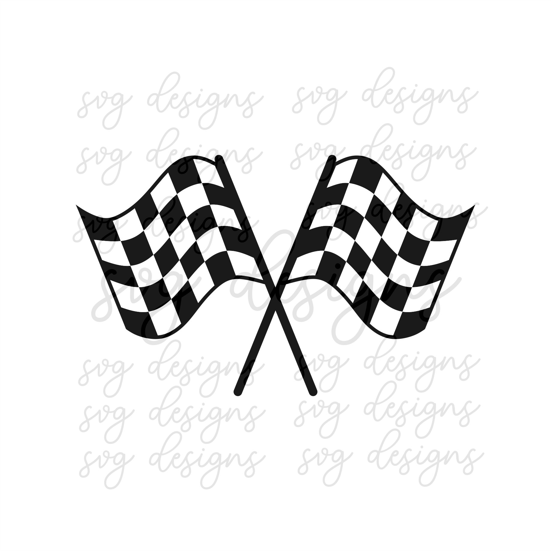 Checkered flag svg two color checkered flag svg nascar racing flags svg cutting file for cricut and png eps dxf instant download