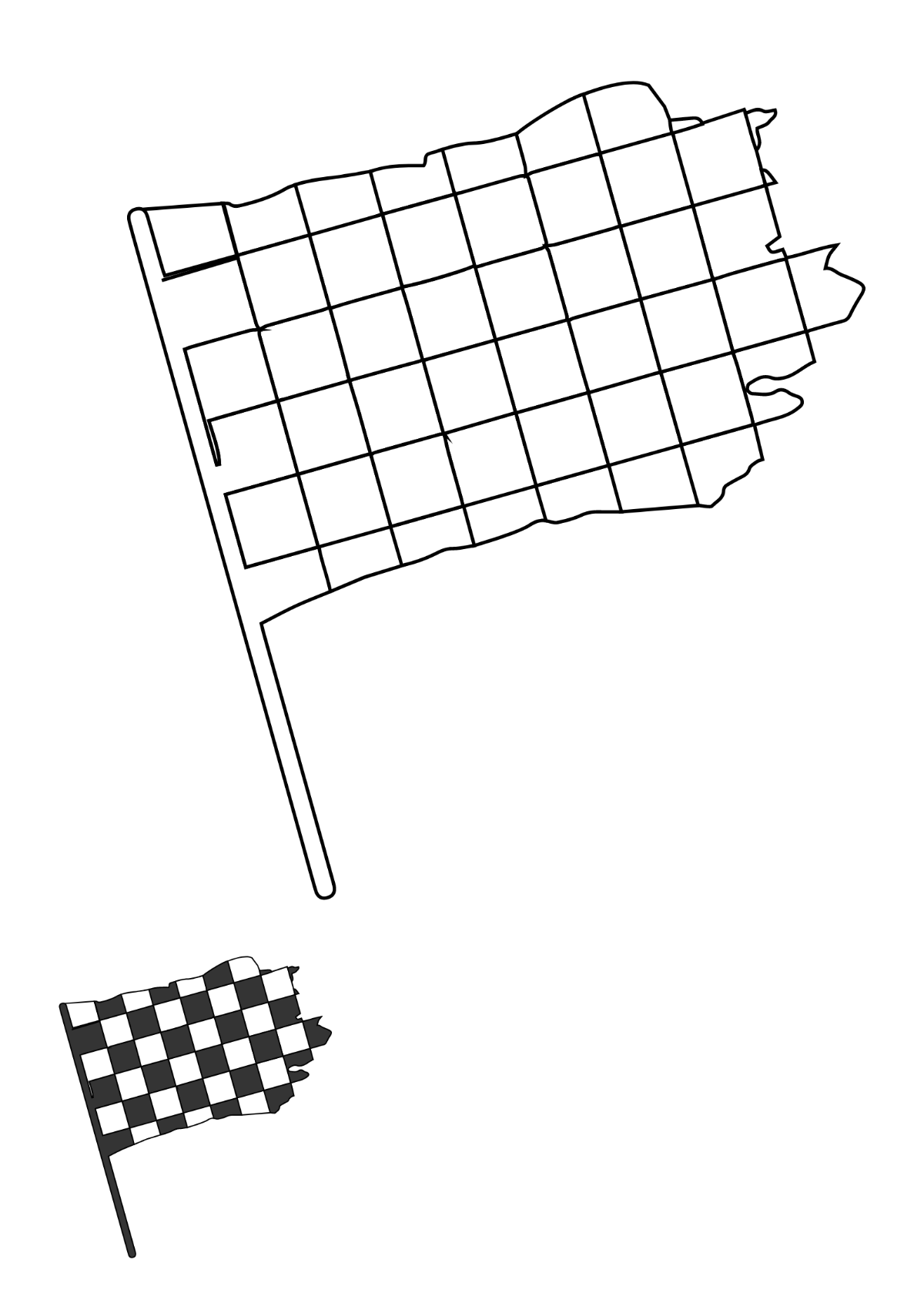 Free checkered flag coloring page s examples