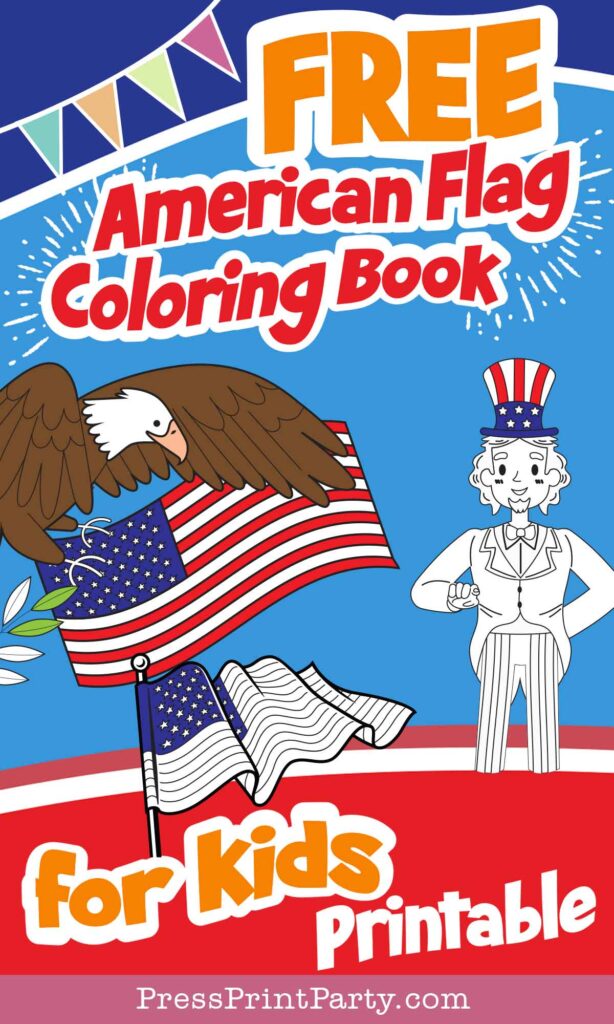 Free coloring pages of the american flag for kids