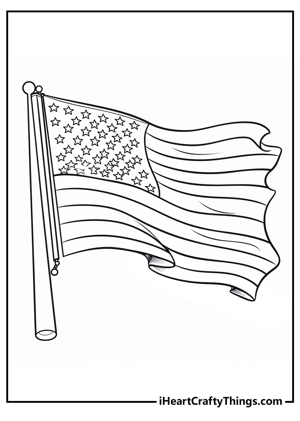 American flag coloring pages free printables