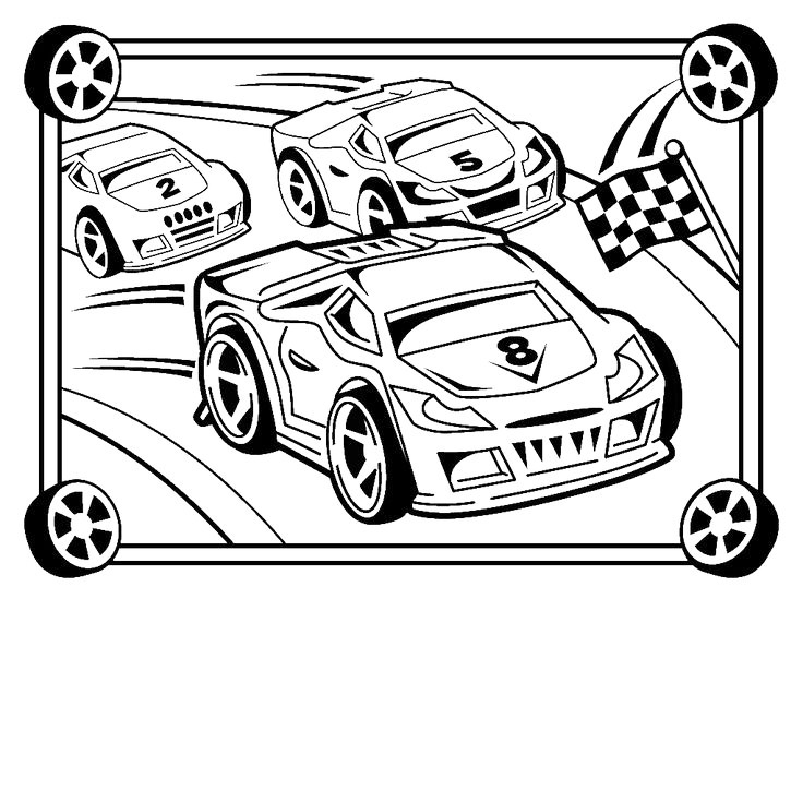 Free printable race car coloring pages for kids