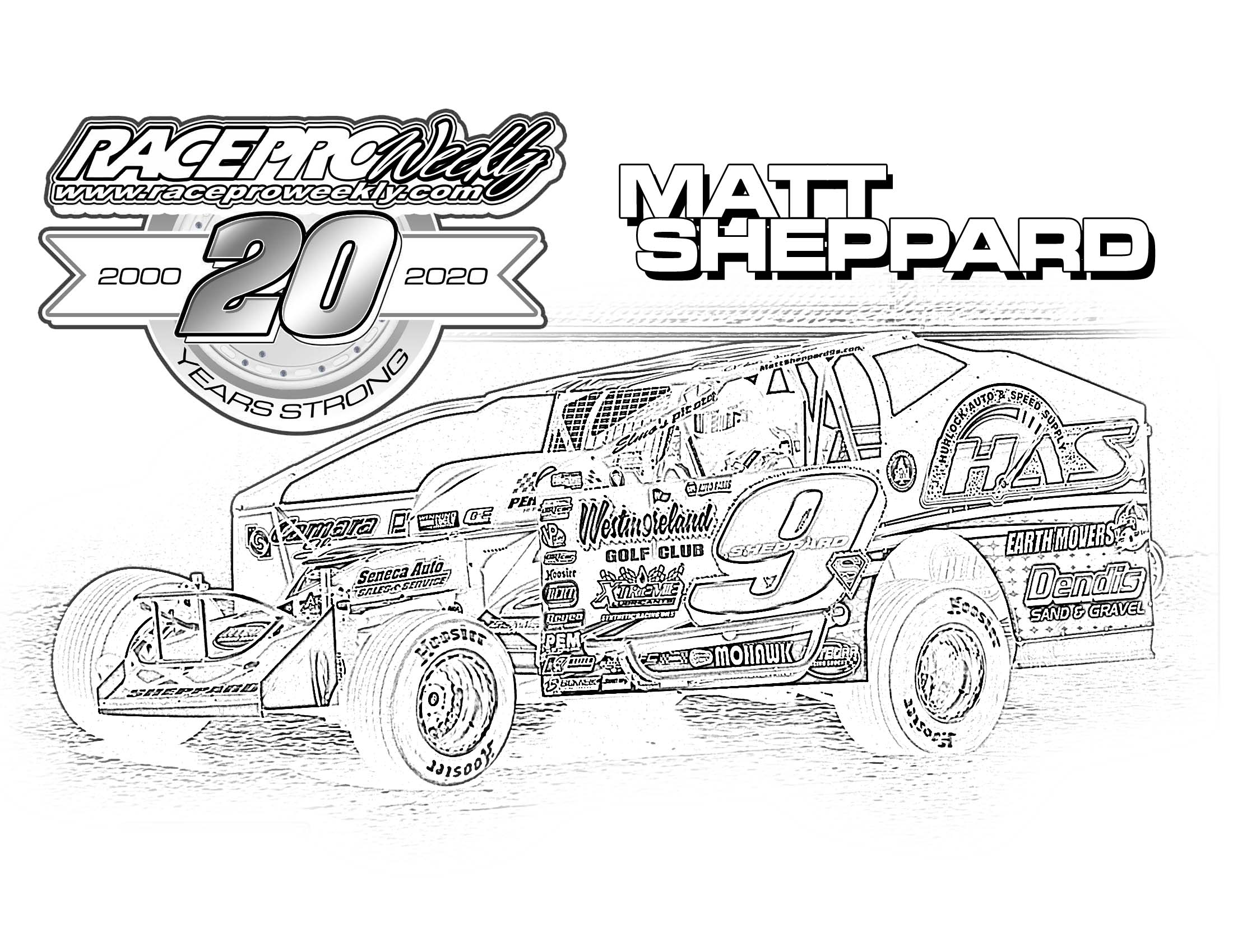 Fan zone coloring pages â race pro weekly