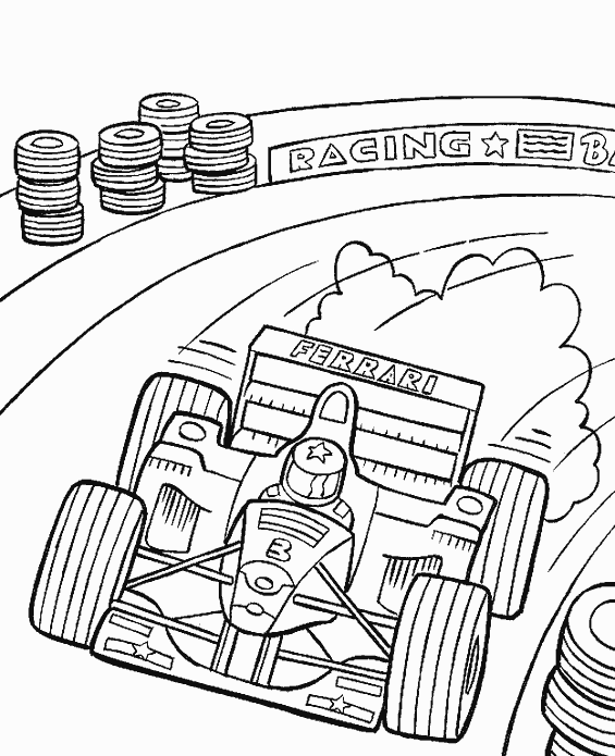 Coloring page race car transportation â printable coloring pages