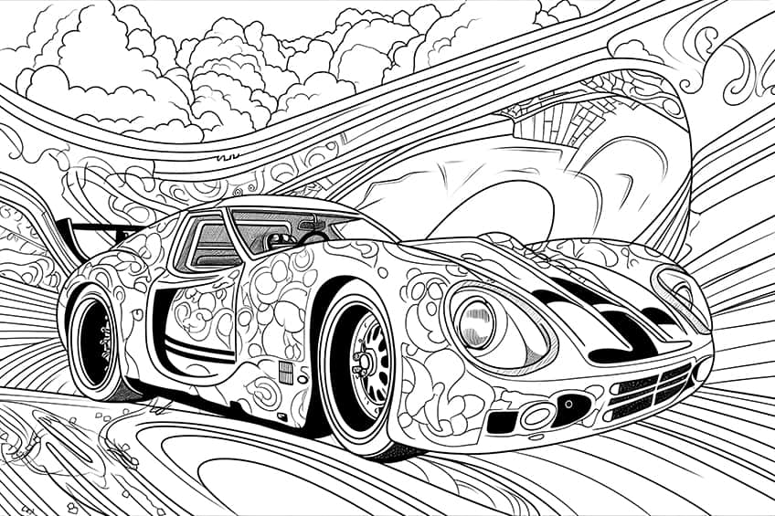 Race car coloring pages