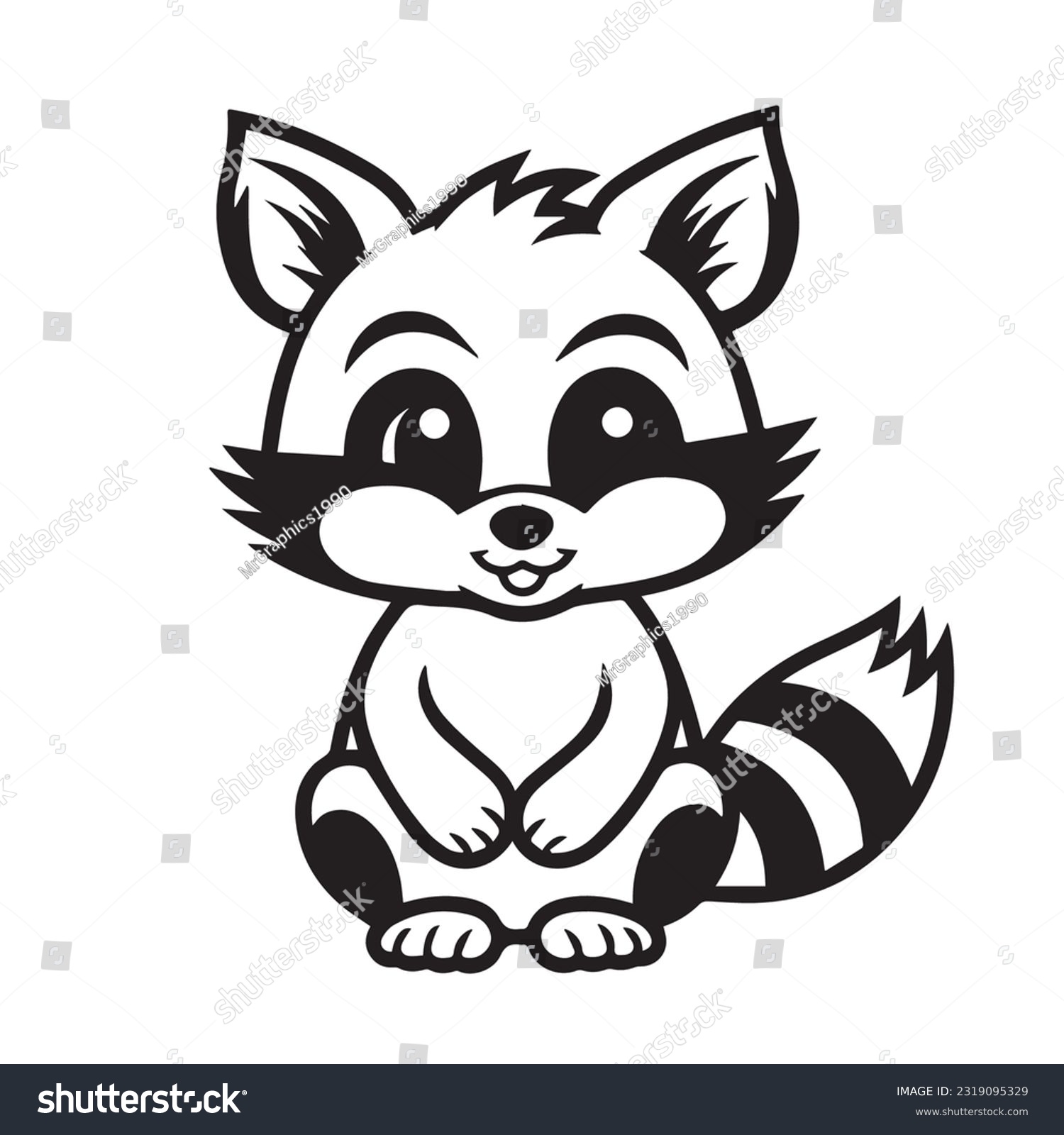 Raccoon coloring page images stock photos d objects vectors