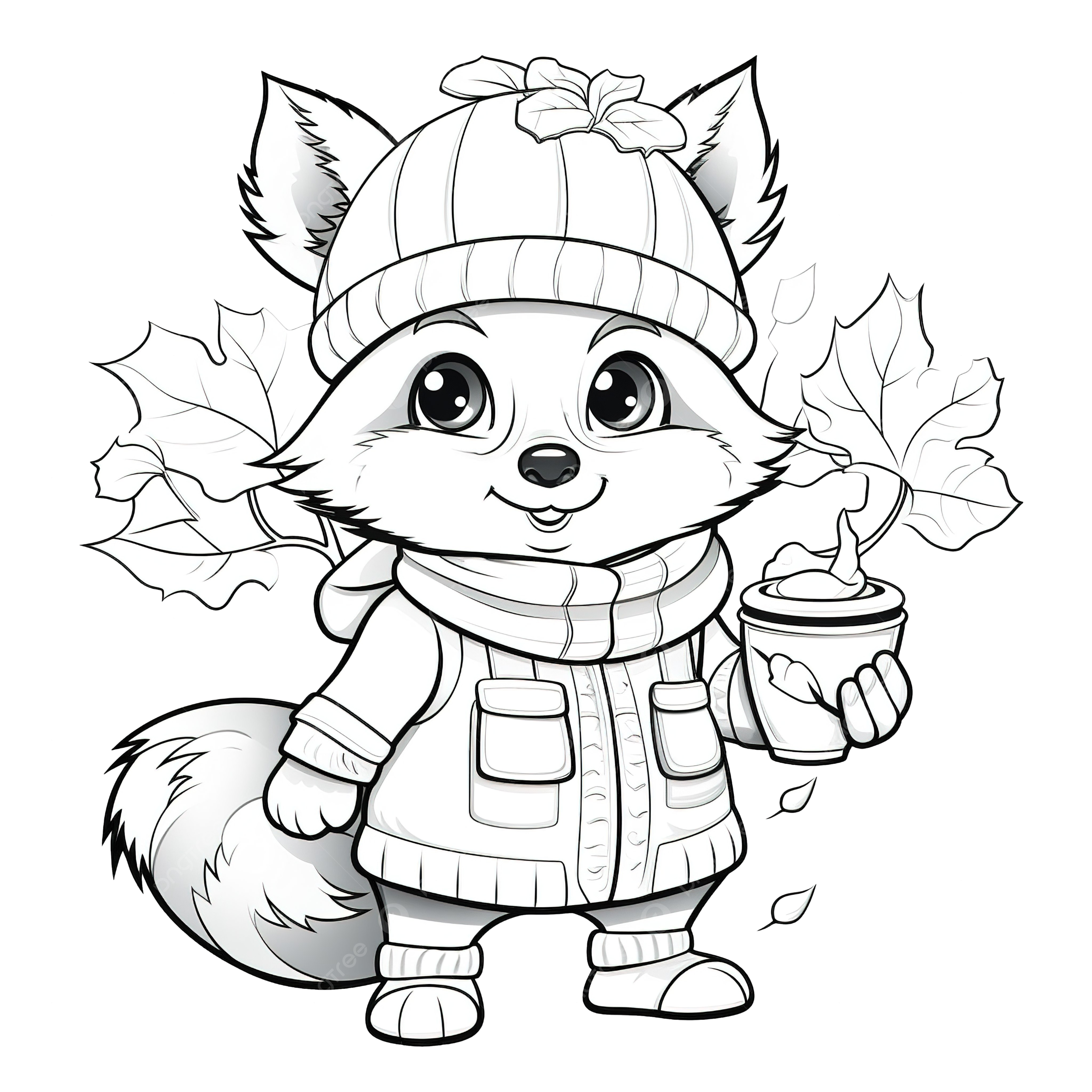 Coloring book with a cute raccoon christmas characters with a hat and scarf in the elf cup coloring book christmas coloring christmas tree snow png transparent image and clipart for free download