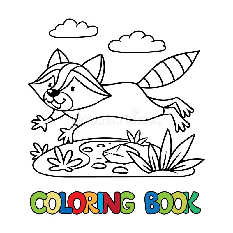 Cute racoon coloring page stock illustrations â cute racoon coloring page stock illustrations vectors clipart