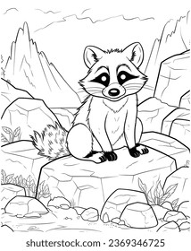 Racoon coloring page images stock photos d objects vectors